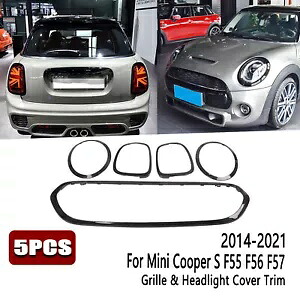 ミニクーパー S F55 F56 F57 2014-21 2020 グリル + ヘッドライト + テールライトフレームトリム For Mini Cooper S F55 F56 F57 2014-21 2020 Grille+Headlight+Taillight Frame Trim 【並行輸入品】
