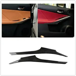 炭素繊維レクサス IS250 IS300 IS350 2013-2020 ドアアームレストステッカートリム DN Carbon Fiber For LEXUS IS250 IS300 IS350 2013-2020 Door Armrest Sticker Trim DN 【並行輸入品】