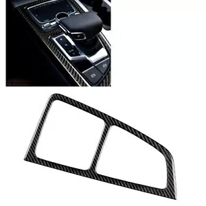 カーボンファイバーギアシフトボックスパネルステッカーカバートリム Q7 2016-2018 2017 ブラック Carbon Fiber Gear Shift Box Panel Sticker Cover Trim For Q7 2016-2018 2017 Black 【並行輸入品】
