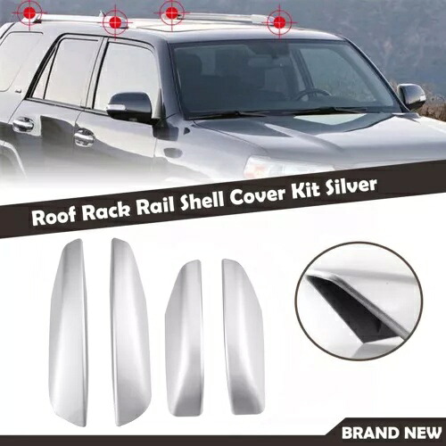 シルバールーフラックレールエンドカバーキットトヨタ 4 ランナー N210 2003-2009 2005 2006 Silver Roof Rack Rail End Cover Kit For Toyota 4Runner N210 2003-2009 2005 2006 【並行輸入品】