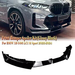 ブラック車フロントバンパー下部スプリッターリップキット BMW X6 G06 LCI M スポーツ 2023-24 Black Car Front Bumper Lower Splitter Lip Kit For BMW X6 G06 LCI M Sport 2023-24 【並行輸入品】