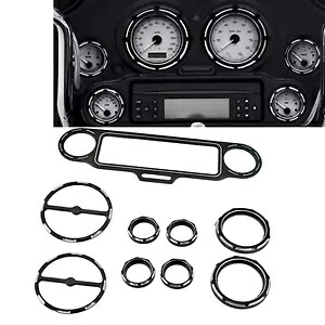 オートバイインナーフェアリングゲージスピーカートリム 1996-2013 1997 ハーレーダビッドソン Motorcycle Inner Fairing Gauge Speaker Trim For 1996-2013 1997 Harley Davidson 【並行輸入品】