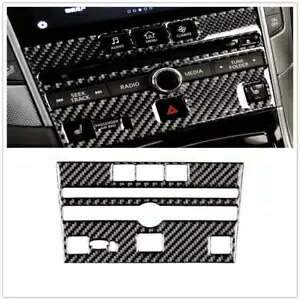 インフィニティ Q50 Q50L 2014+ カーボンファイバーインテリアセンターコントロール CD パネルカバー For Infiniti Q50 Q50L 2014+ Carbon Fiber Interior Center Control CD Panel Cover 【並行輸入品】