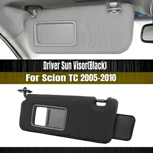 車左運転席側サンバイザー サンバイザー サンシェード サイオン TC 2005-2010 ブラック 1x Car Left Driver Side Sun Visor Sunvisor Sunshade For Scion TC 2005-2010 Black 1x 【並行輸入品】