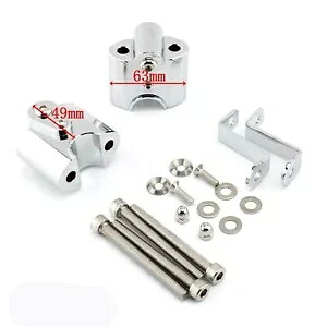 BMW R 18 クラシック アルミニウム ハンドルバー ライザー マウント クランプ アダプター セット クローム For BMW R 18 Classic Aluminium Handlebar Riser Mounting Clamp Adapter Set Chrome 【並行輸入品】