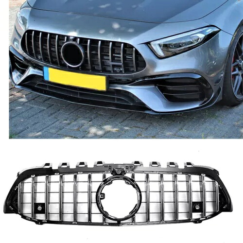 ベンツ A クラス W177 A200 A220 2019-2022 フロントバンパーグリルグリルカバーシルバー For Benz A Class W177 A200 A220 2019-2022 Front Bumper Grille Grill Cover Silver 【並行輸入品】