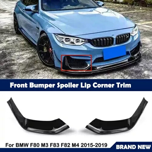 フロントバンパースポイラーリップカバートリム 2015-2020 2018 BMW F80 M3 F82 F83 M4 BLK Front Bumper Spoiler Lip Cover Trim For 2015-2020 2018 BMW F80 M3 F82 F83 M4 BLK 【並行輸入品】