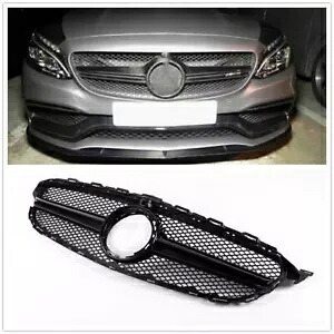 2019-2021 ベンツ W205 C200 C300 車のフロントグリルメッシュグリルカメラ穴付き For 2019-2021 Benz W205 C200 C300 Car Front Grille Mesh Grill With Camera Hole 【並行輸入品】 45,540円