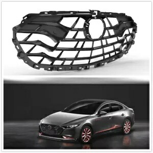 フロントバンパーグリルアッパーグリル 2019 2020 マツダ 3 アクセラ光沢のある黒 DN Front Bumper Grille Upper Grill For 2019 2020 Mazda 3 AXELA Glossy Black DN 【並行輸入品】