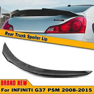 リアトランクスポイラーウィング 2008-2015 インフィニティ G37 Q60 G25 G35 Q40 2ドア ブラック Rear Trunk Spoiler Wing For 2008-2015 Infiniti G37 Q60 G25 G35 Q40 2DOOR Black 【並行輸入品】