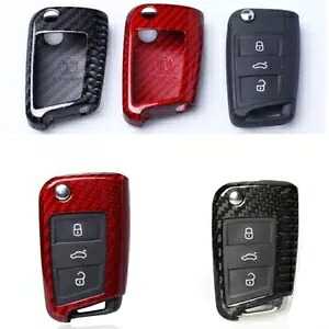 2015+ VW MK7 ゴルフ GTI ジェッタ リモートキーシェルカバー トリムケース カーボンファイバー DN For 2015+ VW MK7 Golf GTI Jetta Remote Key Shell Cover Trim Case Carbon Fiber DN 【並行輸入品】