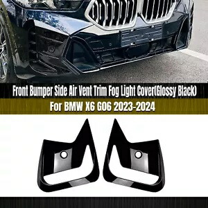 車のフロントバンパーサイドエアベントトリムアウトレットカバー BMW X6 G06 2023-2024 ブラック Car Front Bumper Side Air Vent Trim Outlet Cover For BMW X6 G06 2023-2024 Black 【並行輸入品】