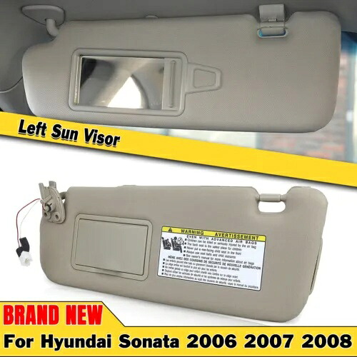 ベージュ インナー運転席側サンバイザー サンシェード ミラー付き 2005-2010 ヒュンダイ ソナタ用 Beige Inner Driver Side Sunvisor Sunshade W/ Mirror For 2005-2010 Hyundai Sonata 【並行輸入品】