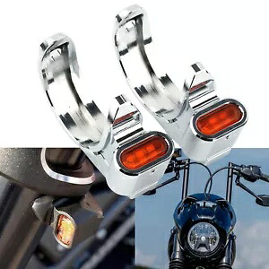 ターンシグナルライト ウインカー ハーレー用 39-41mm フロントフォークショックアブソーバー クローム Turn Signal Light Blinker For Harley 39-41mm Front Fork Shock Absorbers Chrome 【並行輸入品】