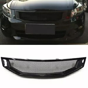 カーボンファイバーフロントバンパーフードグリルグリルキットホンダアコード 2008 2009 2010 Carbon Fiber Front Bumper Hood Grille Grill Kit For Honda Accord 2008 2009 2010 【並行輸入品】