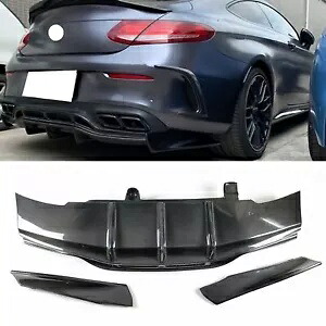 カーボンファイバーリアバンパーディフューザー 2015-2021 ベンツ C63 AMG S PSM スタイル 2 ドア Carbon Fiber Rear Bumper Diffuser For 2015-2021 Benz C63 AMG S PSM Style 2 Door 【並行輸入品】