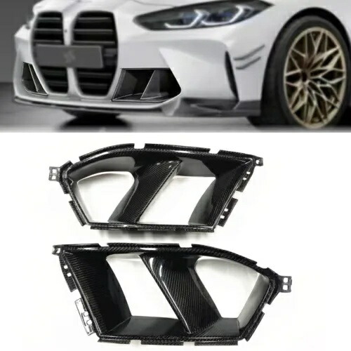 フロントバンパーエアベントグリルランプカバートリム BMW G80 M3 G82 G83 M4 2021-2023 Front Bumper Air Vent Grille Lamp Cover Trim For BMW G80 M3 G82 G83 M4 2021-2023 【並行輸入品】