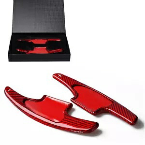 カーボンファイバーステアリングホイールシフトパドル延長レッドホンダヴェゼル XRV 2018 Carbon Fiber Steering Wheel Shift Paddle Extension Red For HONDA VEZEL XRV 2018 【並行輸入品】