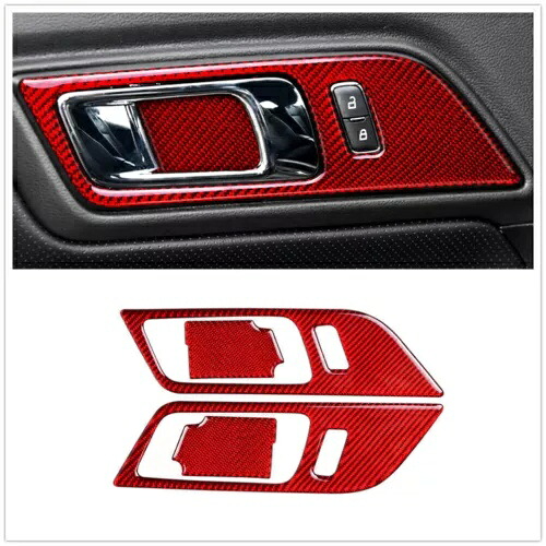 カーボンファイバーインナードアハンドルボウル装飾カバートリムフォードマスタング 2015-2023 Carbon Fiber Inner Door Handle Bowl Decor Cover Trim For Ford Mustang 2015-2023 【並行輸入品】 35,035円