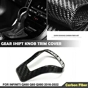 車のギアシフトノブカバートリムインフィニティ QX60 Q60 QX80 2016-2022 2019 ブラック Car Gear Shift Knob Cover Trim For Infiniti QX60 Q60 QX80 2016-2022 2019 Black 【並行輸入品】