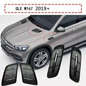 車のサイドベント & エンジンベントトリムセット ブラック メルセデスベンツ GLE W167 2019+に適合 Car Side Vent & Engine Vent Trim Set Black Fit For Mercedes Benz GLE W167 2019+ 【並行輸入品】