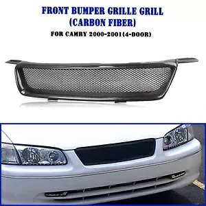 カーボンファイバーフロントバンパーグリルグリルキットトヨタカムリ 4 ドア 2000-2001 1PC Carbon Fiber Front Bumper Grille Grill Kit For Toyota Camry 4 Door 2000-2001 1PC 【並行輸入品】