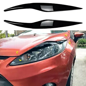 車のヘッドライトまぶた眉毛トリムカバーフォードフィエスタ MK6 2008-2012 2009 黒 Car Headlight Eyelid Eyebrow Trim Cover For Ford Fiesta MK6 2008-2012 2009 Black 【並行輸入品】