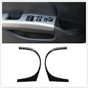 カーボンファイバー車のドアカップホルダーフレームカバートリム日産 350Z 2003-2009 2 個 Carbon Fiber Car Door Cup Holder Frame Cover Trim For Nissan 350Z 2003-2009 2PCS 【並行輸入品】