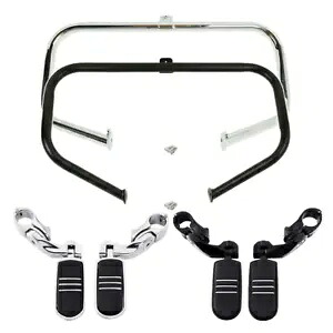 エンジンガードクラッシュバー/フットペグマウントハーレーツーリングエレクトラグライド97-08に適合 Engine Guard Crash Bar/Footpeg Mount Fit For Harley Touring Electra Glide 97-08 【並行輸入品】