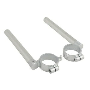 新しいシルバークリップオンハンドルバーハンドルバースズキ GSXR 600 GSX-R750 2006-2010 New Silver Clip On Handle Bars Handlebars For Suzuki GSXR 600 GSX-R750 2006-2010 【並行輸入品】