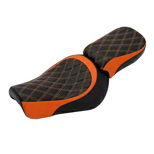 ライダー運転席助手席ハーレースポーツスター XL883N 2016-2022 ブラックオレンジ Rider Driver Passenger Seat For Harley Sportster XL883N 2016-2022 Black Orange 【並行輸入品】
