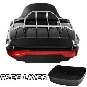 ブラックキングパック トランクパッドラック テールライト ハーレーツアーパック ストリートグライド 14-Up用 Black King Pack Trunk Pad Rack Tail Light For Harley Tour Pak Street Glide 14-Up 【並行輸入品】