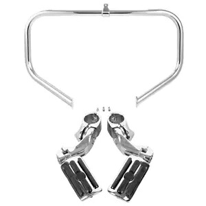 ハイウェイエンジンガードクラッシュバーフットペグハーレーストリートロードグライド09-23に適合 Highway Engine Guard Crash Bar Footpegs Fit For Harley Street Road Glide 09-23 【並行輸入品】