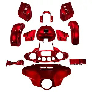 フェアリングボディキット ハーレーツーリングストリートグライド 2014-Up Velocity Red Sunglo に適合 Fairing Body Kit Fit For Harley Touring Street Glide 2014-Up Velocity Red Sunglo 【並行輸入品】