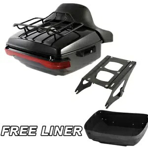 ブラック キング パック トランク LED テールライト ハーレー ツアーパック ツーリング グライド 14 アップに適合 Black King Pack Trunk LED Tail Light Fit For Harley Tour Pak Touring Glide 14-Up 【並行輸入品】
