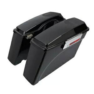 ハードサドルバッグ 5x7インチ スピーカー蓋 ハーレーツーリングロードキング 1993-13 ブラックに適合 Hard Saddlebags 5x7\