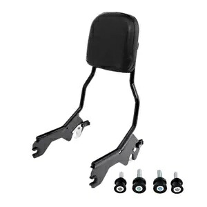 シーシーバー バックレスト パッド & ドッキング ハードウェア ハーレー FXLR FXLRS FLSB 18-23 ブラック Sissy Bar Backrest Pad &Docking Hardware For Harley FXLR FXLRS FLSB 18-23 Black 【並行輸入品】