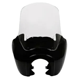 フロントフェアリング、15インチクリアフロントガラス付き、ハーレーダイナワイドグライドローライダーに適合 Front Fairing W/ 15\