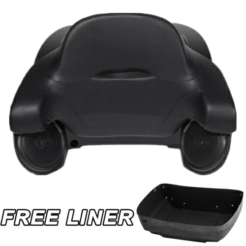ブラック キング パック トランク パッド スピーカー ラック ハーレー ツアー パック ロード グライド 14 アップに適合 Black King Pack Trunk Pad Speakers Rack Fit For Harley Tour Pak Road Glide 14-Up 【並行輸入品】