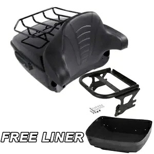 ブラックキングパック トランクパッドマウントラック ハーレーツアーパック ツーリンググライド 97-08用 Black King Pack Trunk Pad Mount Rack Fit For Harley Tour Pak Touring Glide 97-08 【並行輸入品】