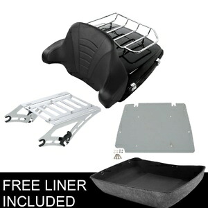 チョップドパック トランク パッド マウント ラック プレート ハーレー ツアー パック ロード グライド 14 アップに適合 Chopped Pack Trunk Pad Mount Rack Plate Fit For Harley Tour Pak Road Glide 14-Up 【並行輸入品】