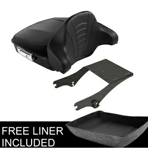 チョップドパック トランクパッド 2UP マウント ハーレーツアーパック ロードグライド 97-08 ブラックに適合 Chopped Pack Trunk Pad 2UP Mount Fit For Harley Tour Pak Road Glide 97-08 Black 【並行輸入品】