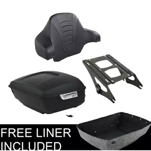 マットブラック キングパック トランクパッドマウントラック ハーレーツアーパックツーリング 14-24 23用 Matt Black King Pack Trunk Pad Mount Rack For Harley Tour Pak Touring 14-24 23 【並行輸入品】