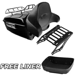 キング トランク ラック バックレスト パッド マウント ラック ハーレー ツアー パック ロード グライド 14 アップに適合 King Trunk Rack Backrest Pad Mount Rack Fit For Harley Tour Pak Road Glide 14-Up 【並行輸入品】
