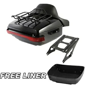 キングパック トランクラック テールライトパッド ハーレーツアーパックツーリング 14-24 ブラックに適合 King Pack Trunk Rack Tail Light Pad Fit For Harley Tour Pak Touring 14-24 Black 【並行輸入品】
