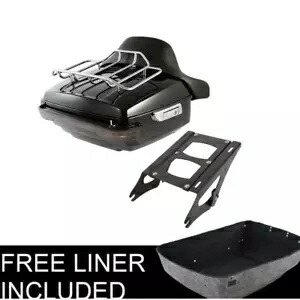 キングパック トランクパッド LED ライト付き ハーレーツアーパック ストリート ロードグライド 14-24 に適合 King Pack Trunk Pad W/ LED Light Fit For Harley Tour Pak Street Road Glide 14-24 【並行輸入品】