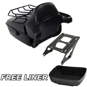 ブラックキングパック トランクマウントラックパッド ハーレーツアーパックツーリング14-24 15 16に適合 Black King Pack Trunk Mount Rack Pad Fit For Harley Tour Pak Touring 14-24 15 16 【並行輸入品】