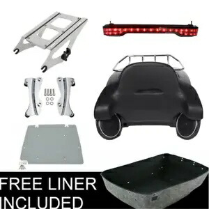 キングパック トランクパッドマウントスピーカー ライトプレート ハーレーツアーパックツーリング 14-Up用 King Pack Trunk Pad Mount Speakers Light Plate For Harley Tour Pak Touring 14-Up 【並行輸入品】