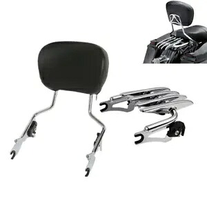 バックレスト シーシーバー & ステルス 荷物ラック ハーレー エレクトラグライド 2009-23 に適合 Backrest Sissy Bar & Stealth Luggage Rack Fit For Harley Electra Glide 2009-23 【並行輸入品】