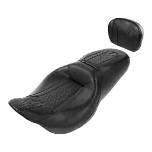 運転席助手席後部背もたれ ハーレーツーリンググライド 2009-2024 ブラックに適合 Driver Passenger Seat Rear Backrest Fit For Harley Touring Glide 2009-2024 Black 【並行輸入品】